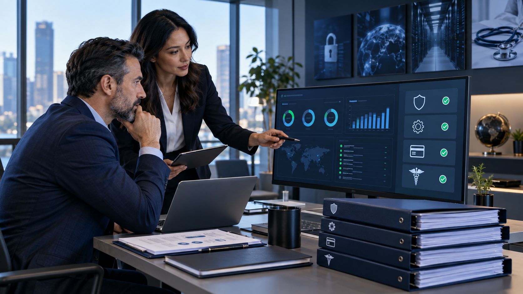 Employees receiving customized cybersecurity and compliance training