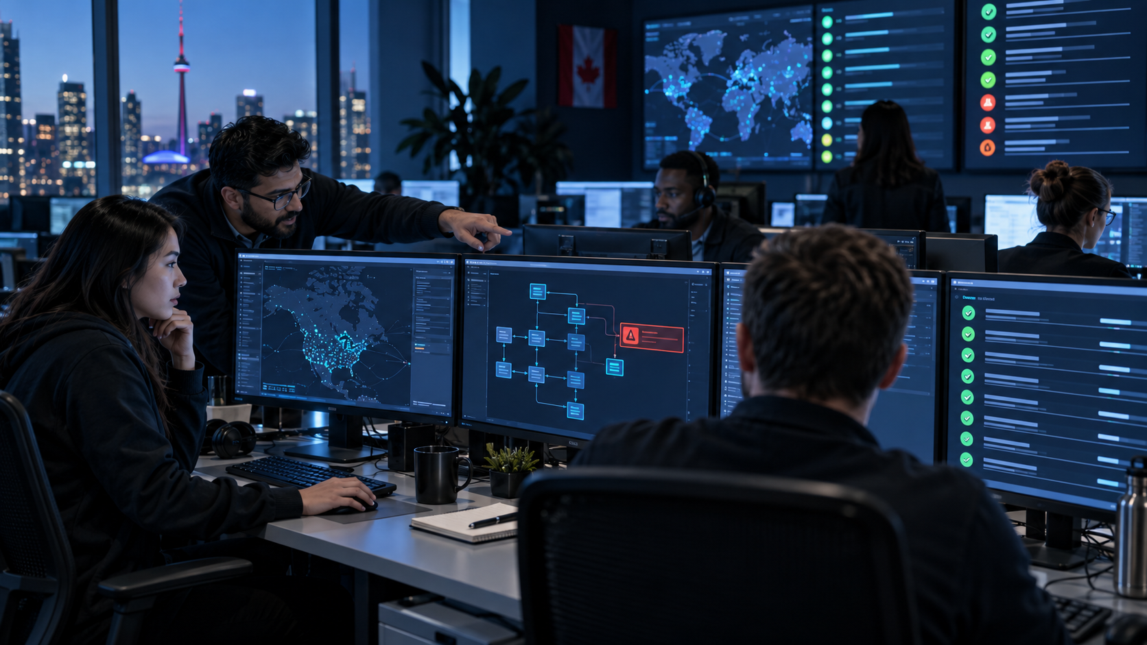Security analysts investigating live telemetry